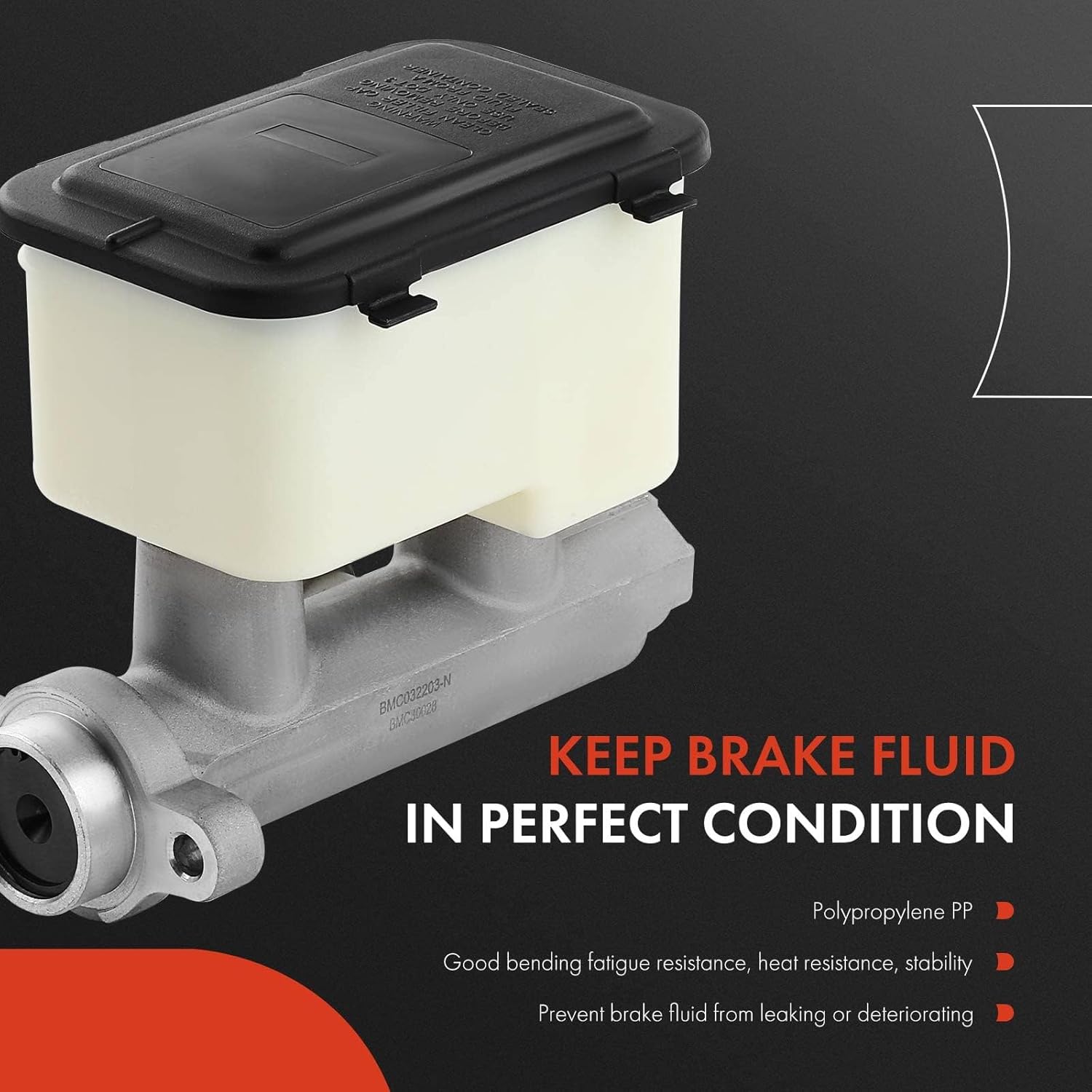 A-Premium Brake Master Cylinder with Reservoir and Cap Compatible with Chevy and GMC Vehicles - C3500HD 1992-2002, P30 1993-1999, P3500 1993-1999