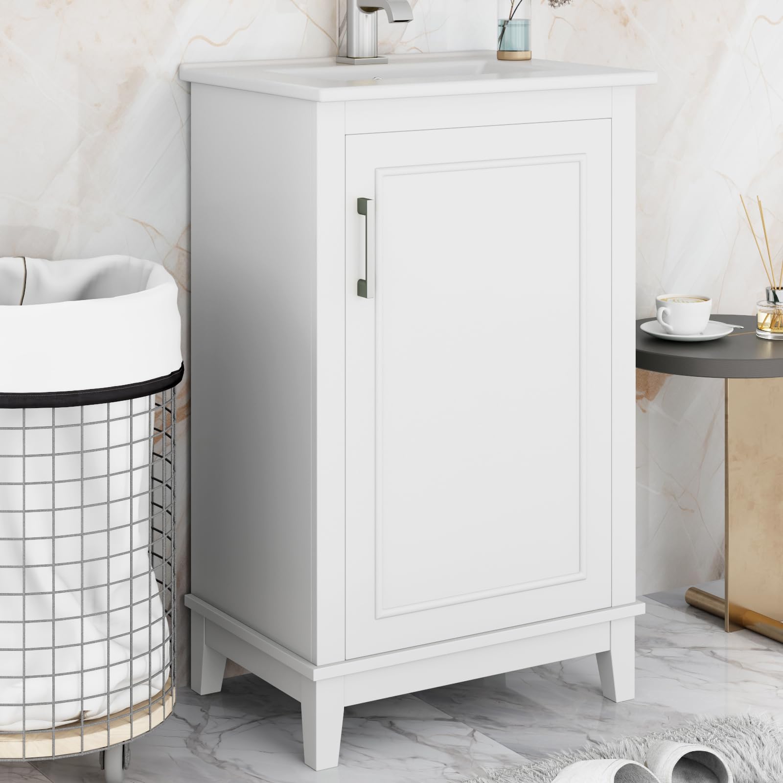 Amazon.com: CeayMeay 20" Bathroom Vanity with Sink, Small Bathroom Sink ...