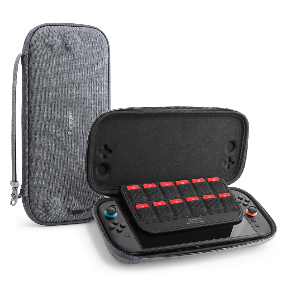 Spigen Custodia Klasden Pouch 2 Borsa da Viaggio Compatibile con Nintendo Switch 2 (2025) - Grigio Carbone