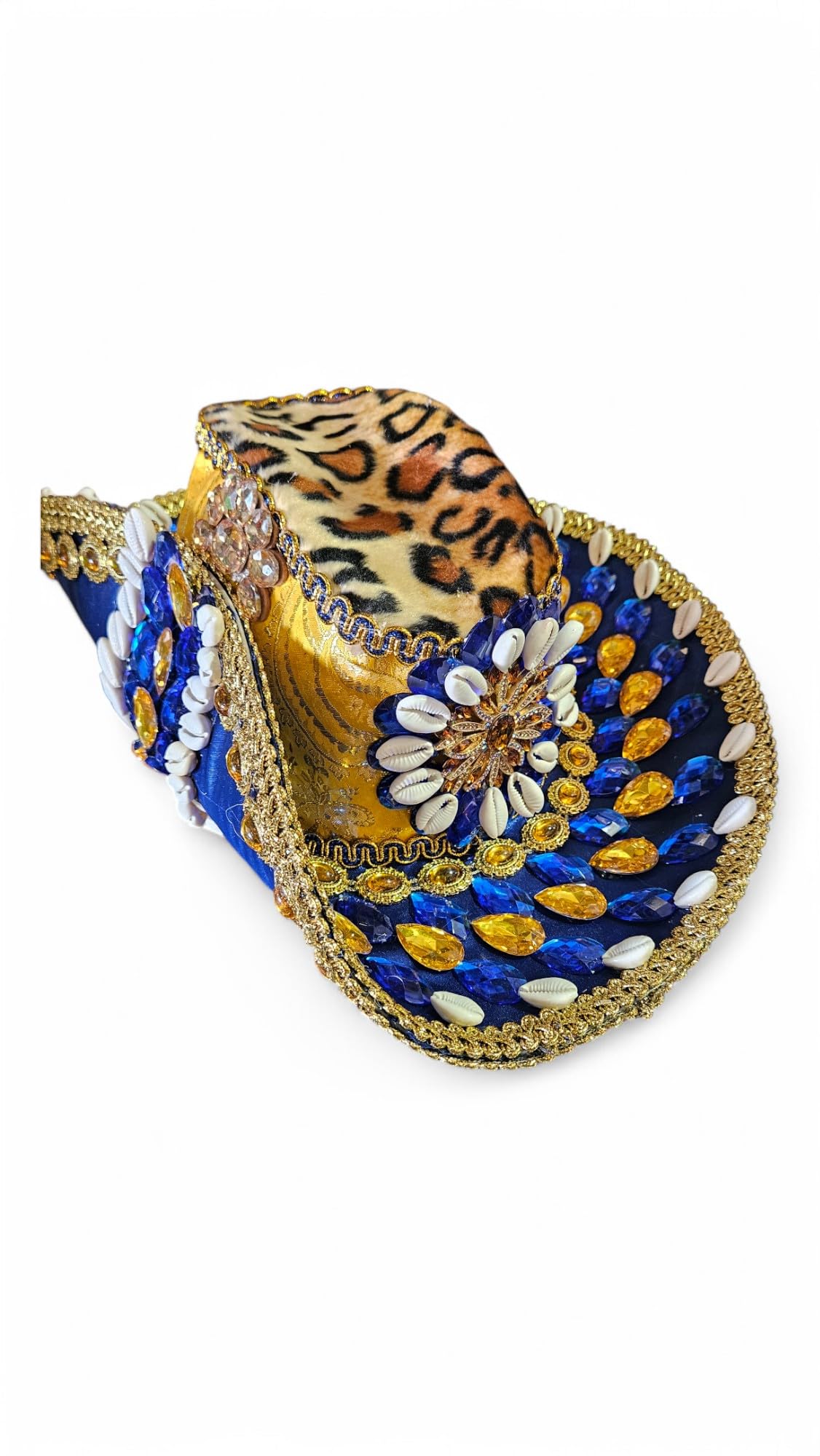 Sombrero Decorado Grande Ochosi Hat, Santeria, Ifa Handmade Sombrero de Ochosi