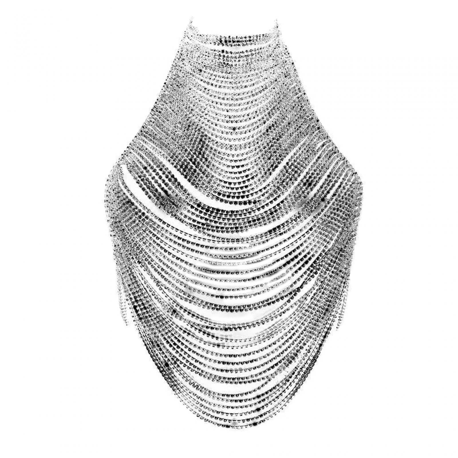Cadena Corporal con Pedrería Fina Ajustable de Gran Brillo para Moda de Verano 8
