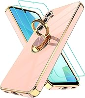 Vista 27 de Gritup Funda para Samsung Galaxy A14 5G: Funda para Samsung A14 2 piezas, protector de pantalla, soporte de anillo de rotación de 360°, soporte