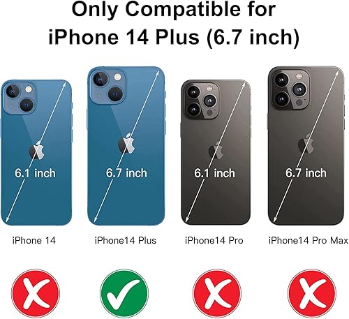 Miniatura 2 de Funda tipo cartera para iPhone 14 Plus, con estampado de mariposas y flores en relieve, funda de cuero tipo cartera con tapa protectora con ranuras