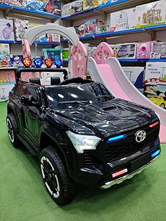 سيارة كهربائية-ركوب للاطفال باللون الاسود-علامه تويوتا-مناسبه حتى9سنوات