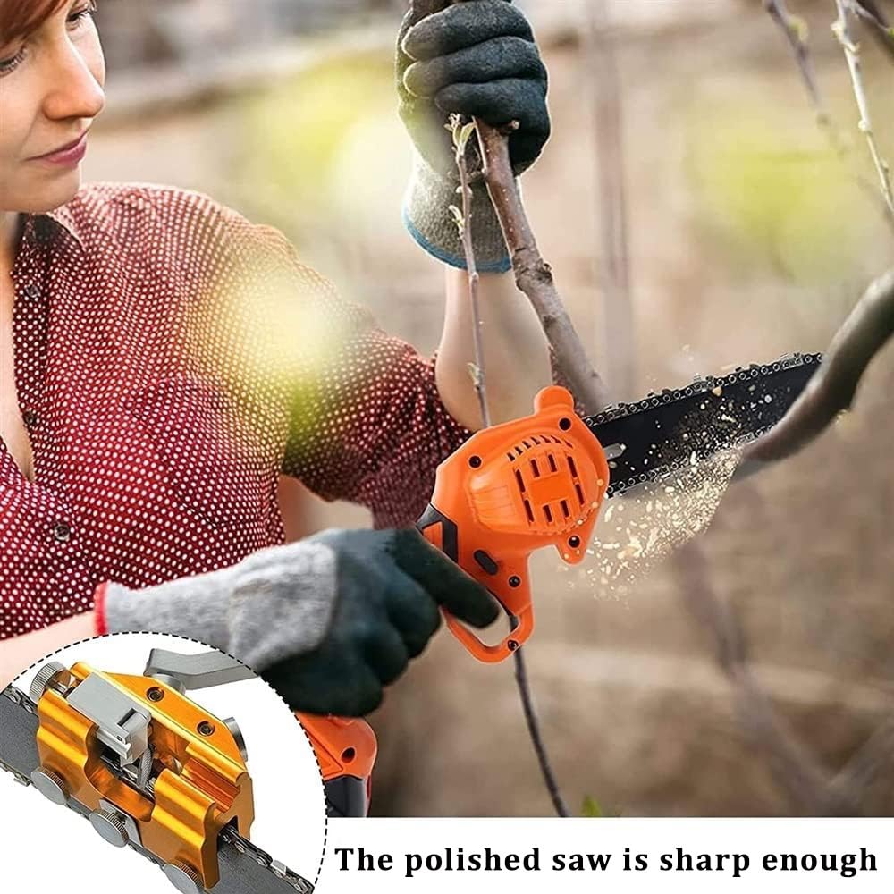 Afilador de motosierra, herramienta manual portátil para afilar cadenas universal, compatible con todos los tipos de motosierra para un fácil mantenimiento de la hoja