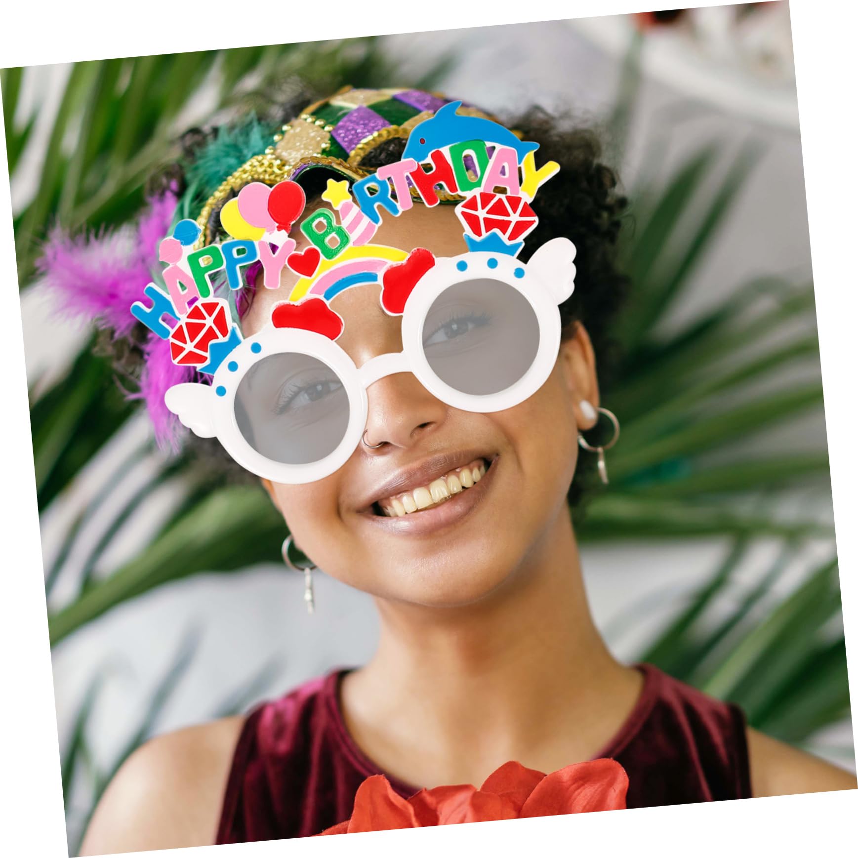 TOYANDONA 12piezas Gafas De Cumpleaños Divertidas Accesorios para Fiestas Fotografía De Cumpleaños Gafas De Brillantes para Eventos Festivos
