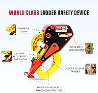 Vista 5 de Lock Jaw - Gancho estabilizador de escalera de techo para canalón, separación en 5 segundos con seguridad de bloqueo deslizante, evita que