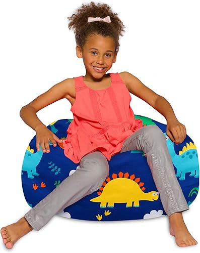 Miniatura 386 de Posh Creations - Sillón puff para niños, adolescentes y adultos, incluye funda extraíble y lavable a máquina, grande de 38 pulgadas, piel de conejo