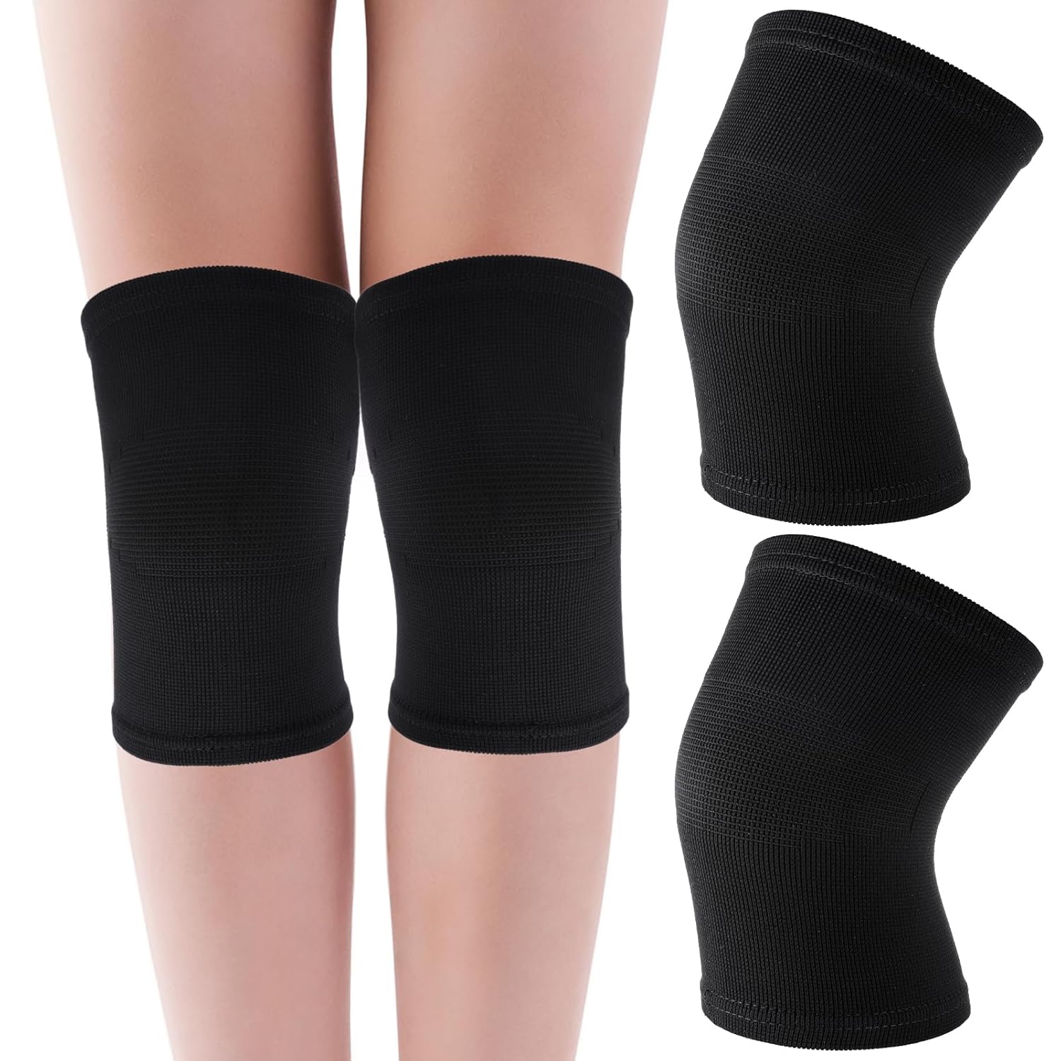 COMNICO Kids Knee Sleeve 1 Pair Nylon Flexible Elastic