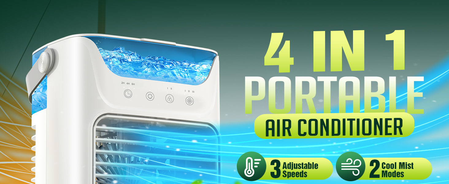 Amazon.com: Portable Air Conditioners, 3 Wind Speeds & 7 LED