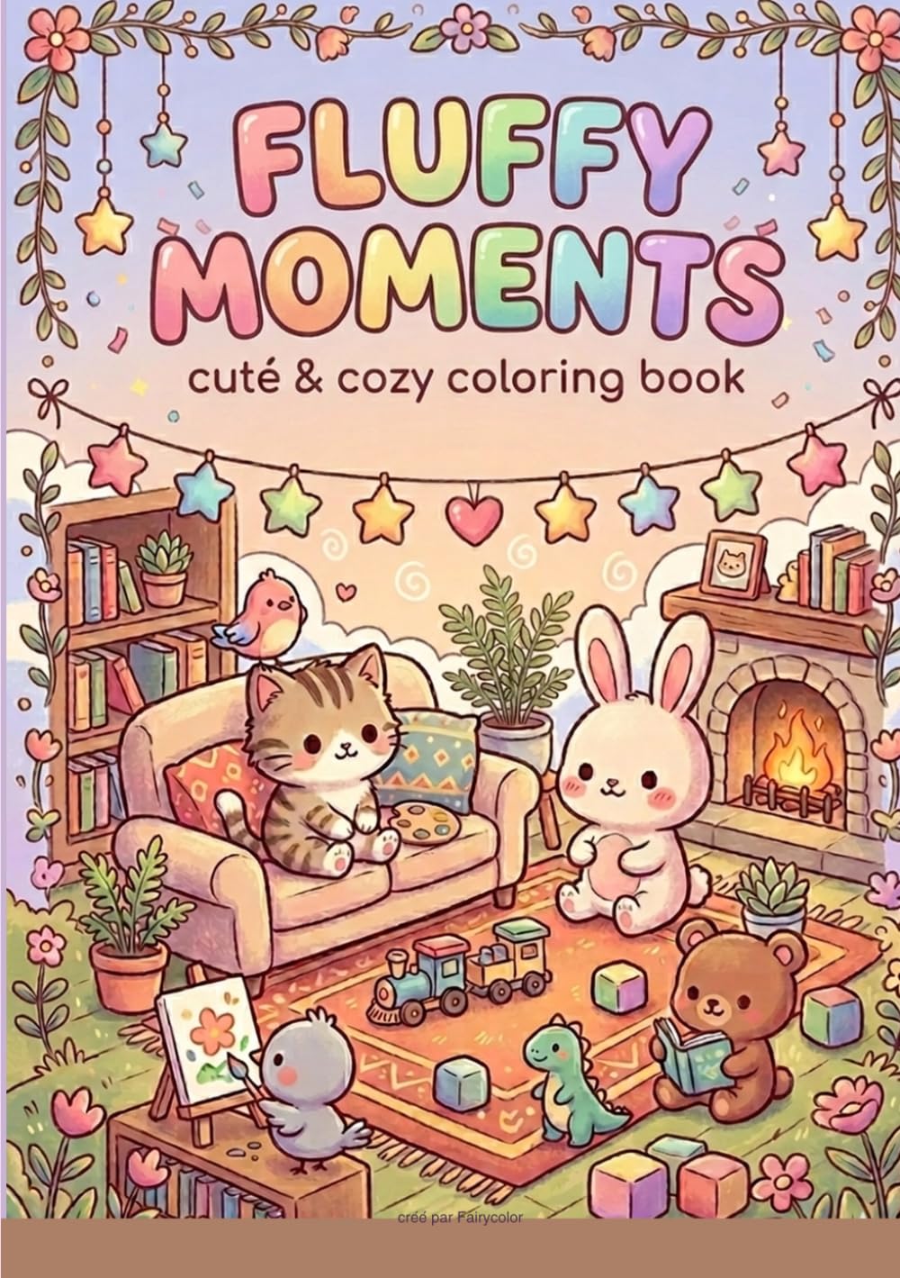 Fluffy Moments — Livre de Coloriage Kawaii Cosy et Mignon
