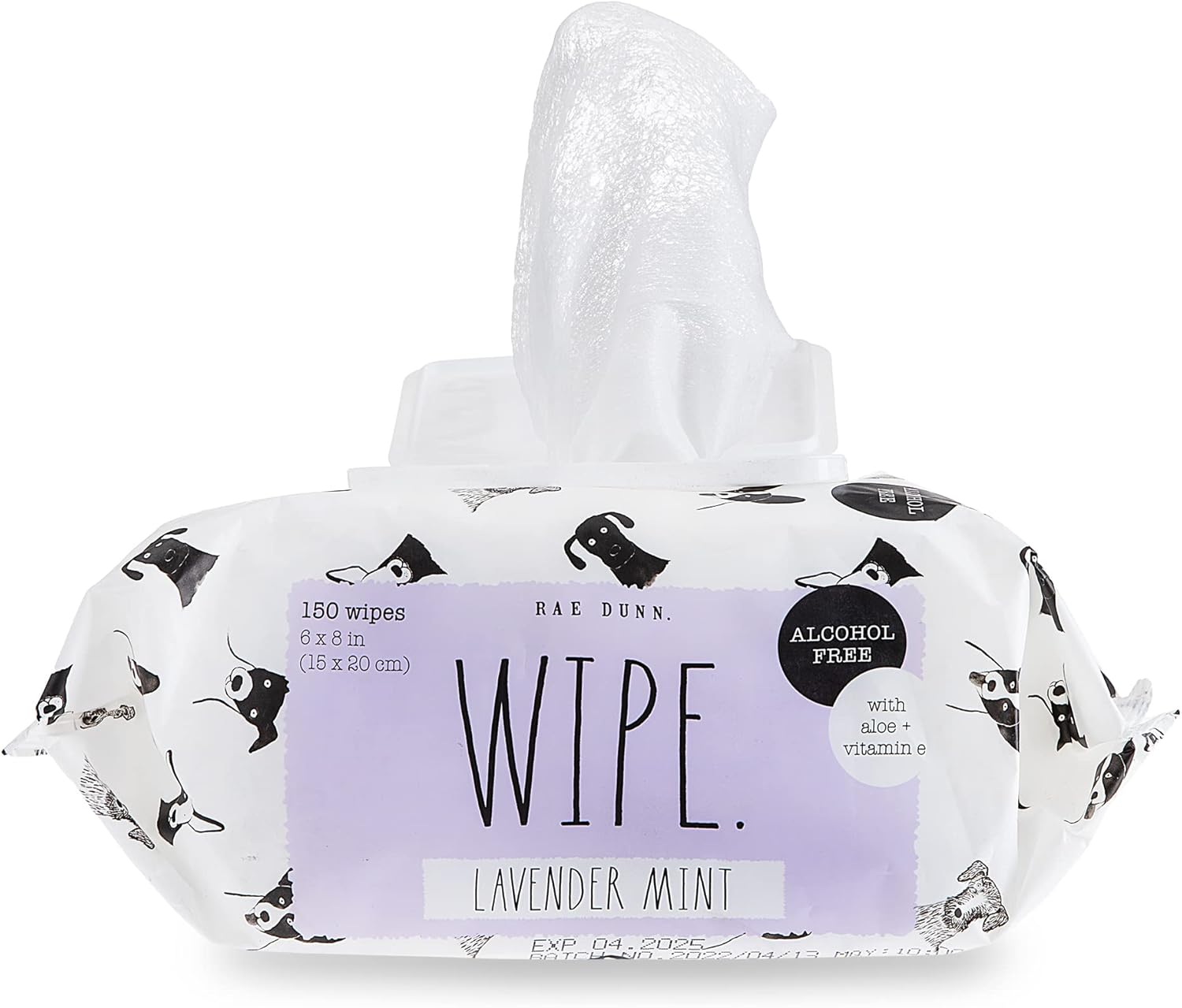 Rae Dunn Dog Wipes Cleaning Deodorizing Paw Wipes, Pet Supplies for Grooming, 150 Count : Pet Supplies