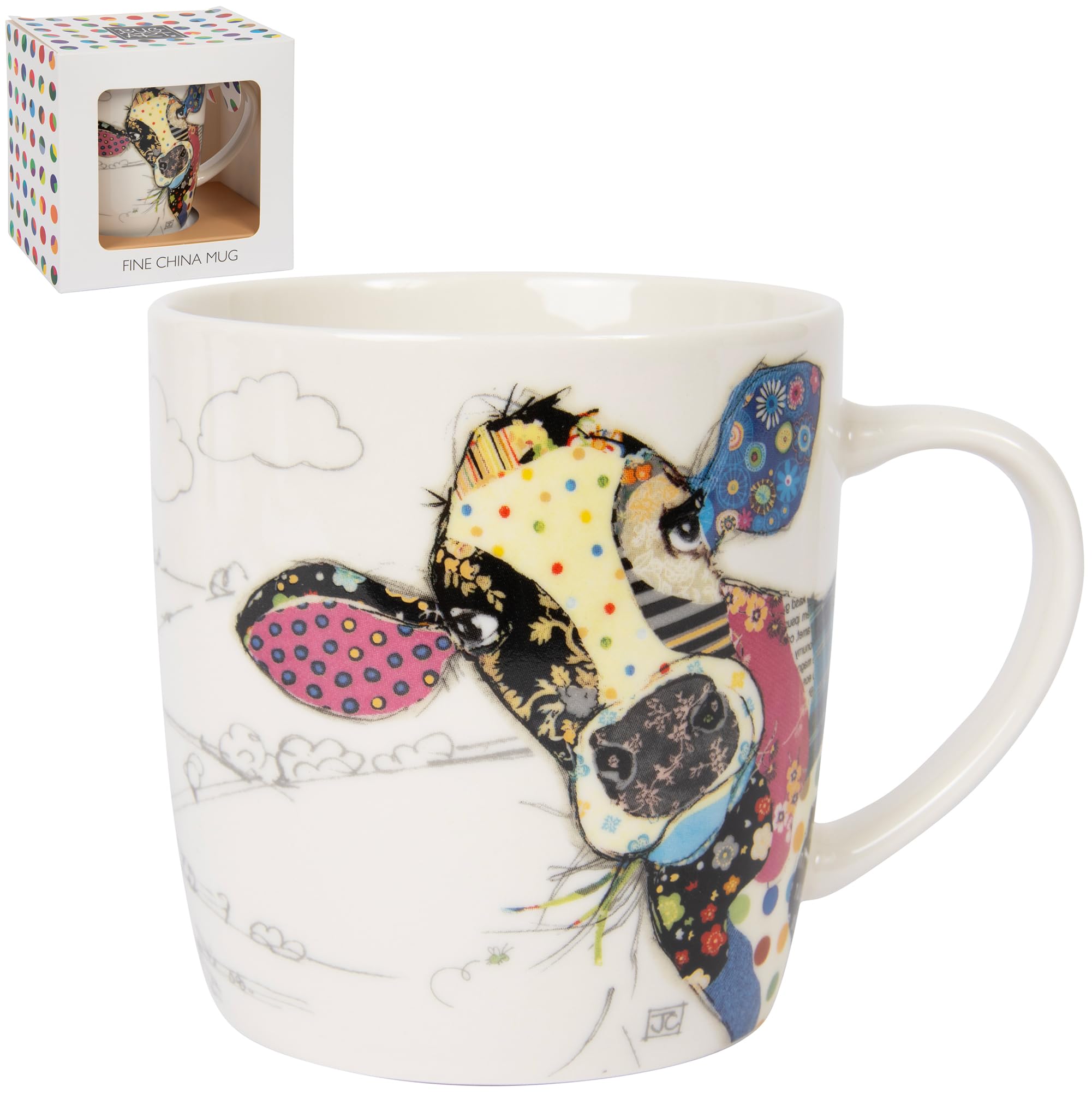 L & P Home & Gifts Multicoloured The Leonardo Collection Bug Art Mug Connie Cow