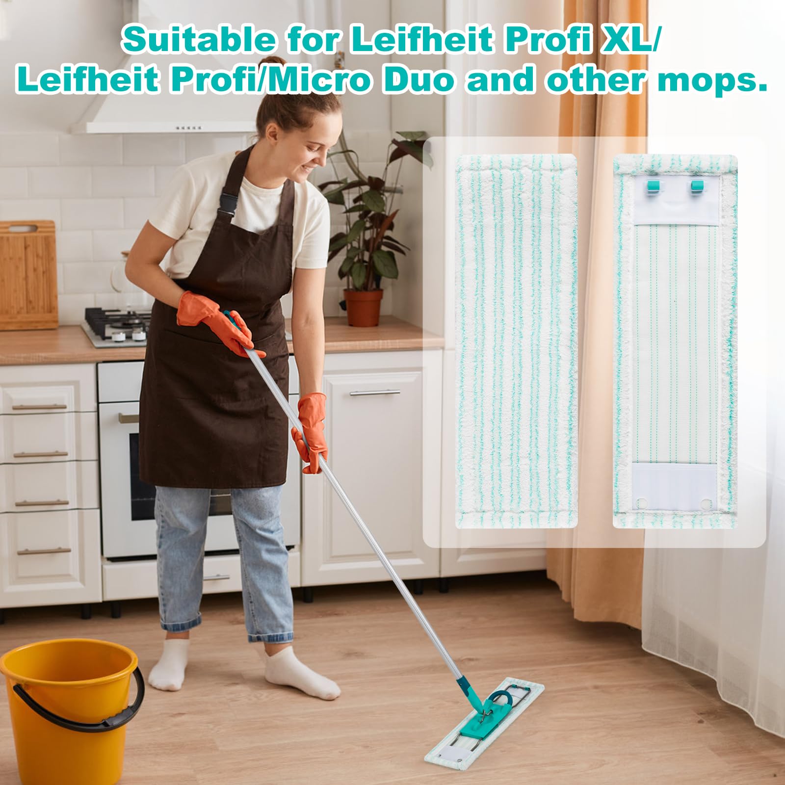 Profi XL Micro Duo / Profi XL Cotton Plus wszystkie trzonki mopa do podłóg, nakładka do mopa Leifheit