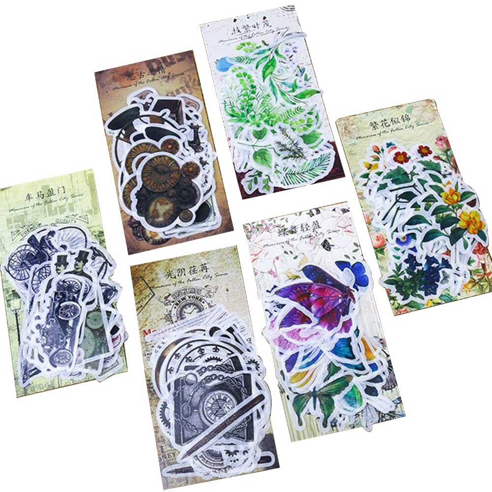 360 Pcs DIY Decorative Stickers/Creative Hand Account Sticker/Album Diary Decoration Stickers,Plants Floral Style Decoration Stickers,Adhesive Sticker for Scrapbooking,Letters,Notebook,Card
