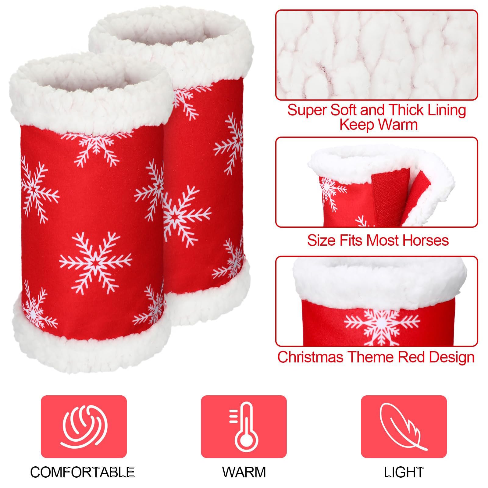 Decorazioni Natalizie Per Albero Di Natale Cavallo A Dondolo Cavallucci Rosso Bianco Addobbi - Foto 12