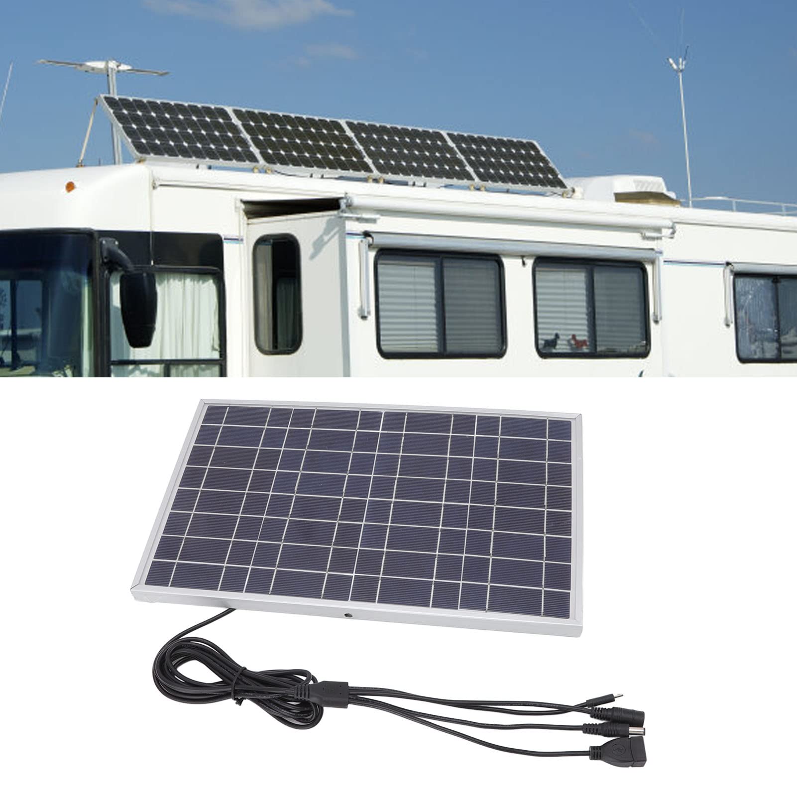 Pannello solare, 8V 15 W per barca per auto ad alta efficienza Pannello di ricarica solare a batteria per esterni