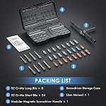 34 in 1 Magnetic Ratchet Screwdriver Set, Premium S2 Steel Multi Bit Tool Kit with Storage Case, Portable for Electronics, DIY & Home Repairs (Ideal Gift)