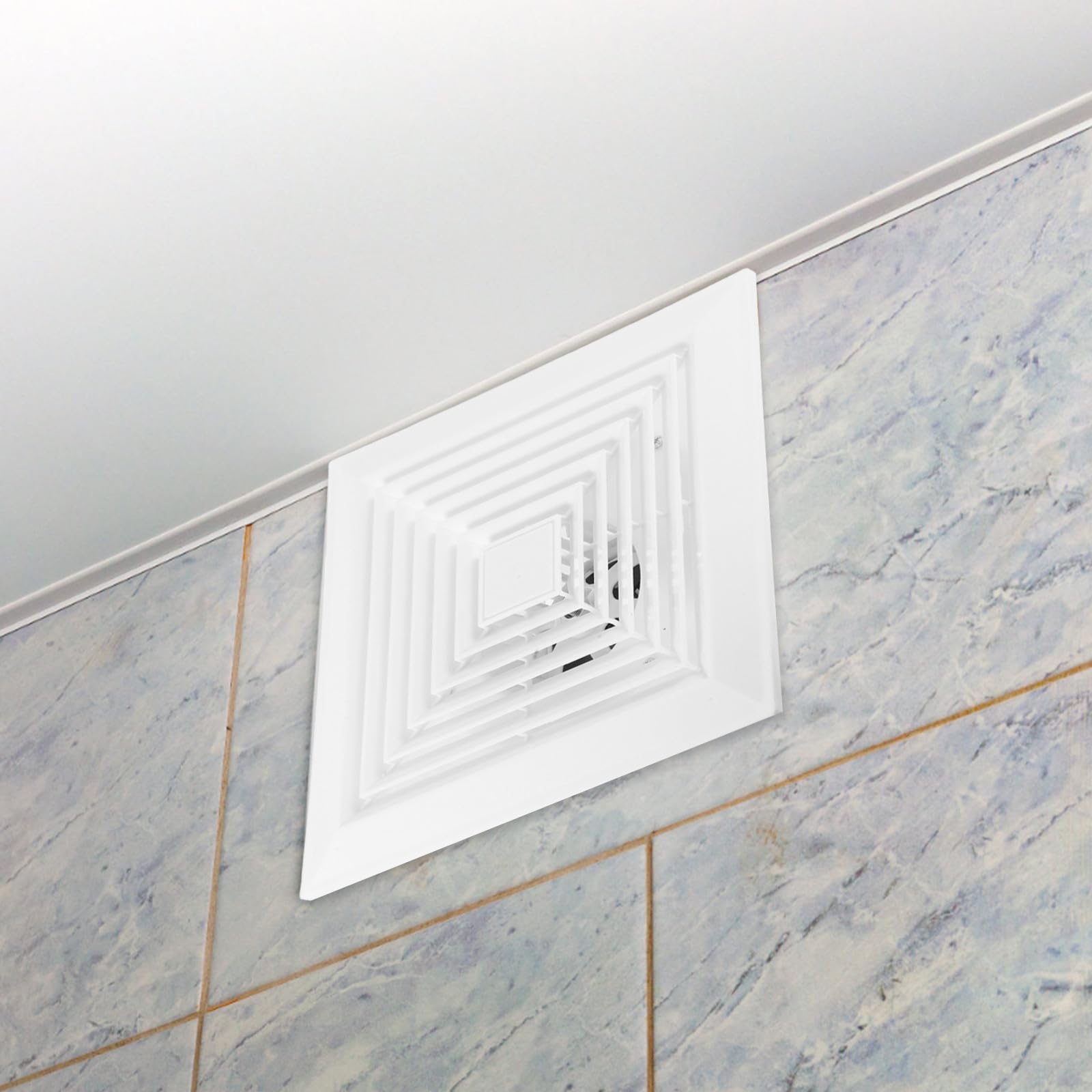 Ventola di Ventilazione da Bagno Incassata Bianca ABS per Casa