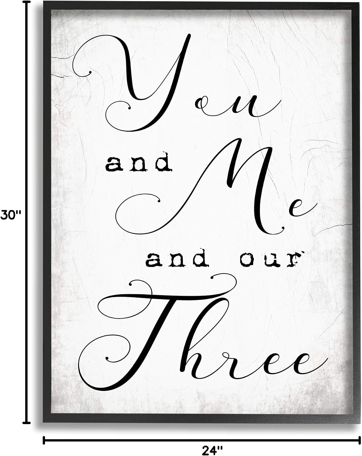 Stupell Industries You Me and Our Three Phrase Family Home Quote