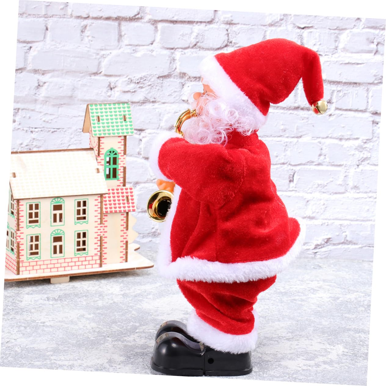 ORFOFE Juguete Musical para Personas Mayores Muñeco de Papá Noel Eléctrico Adorno Navideño para Regalos de Temporada Varios Estilos