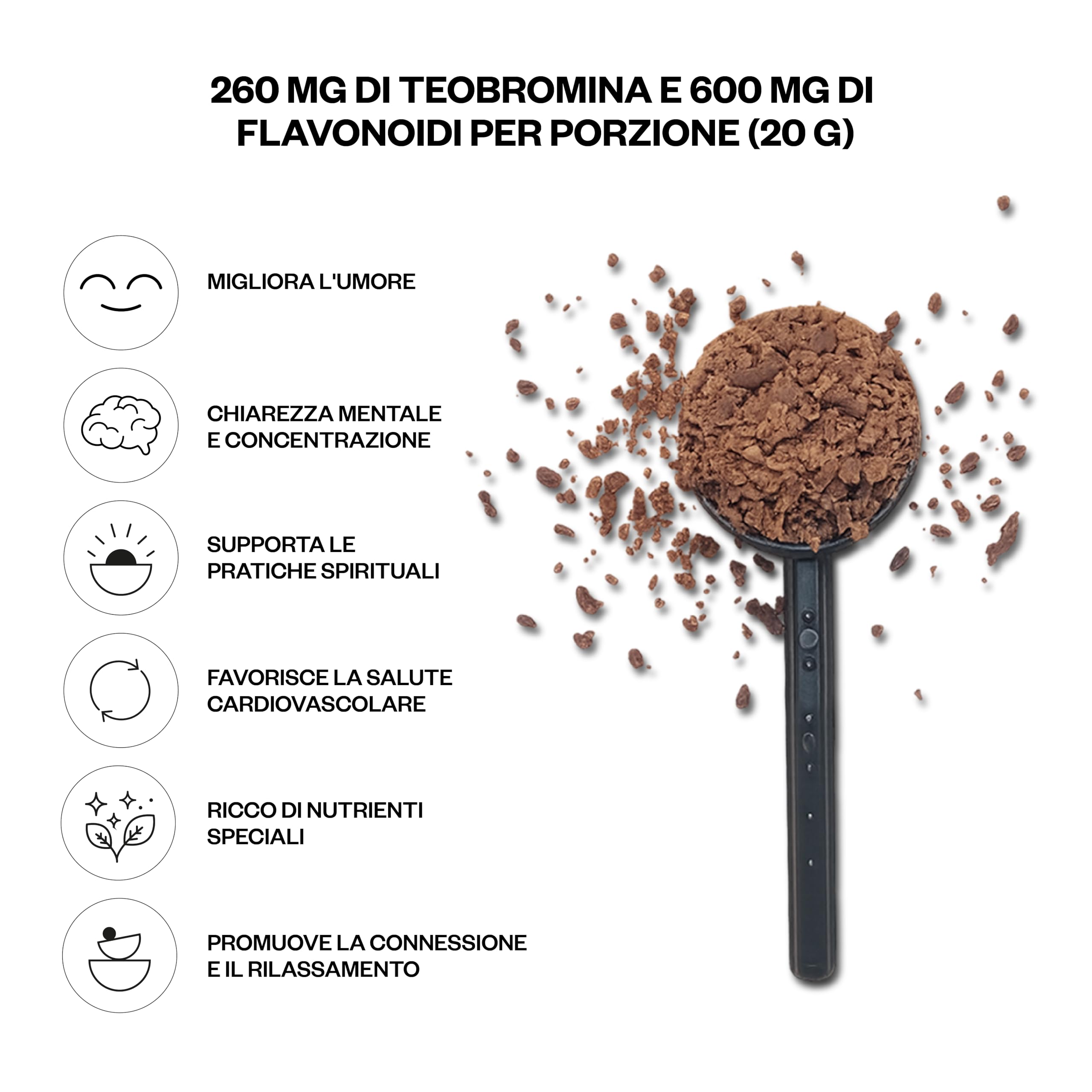 Cacao Cerimoniale Kaicao - Cacao Puro 100% Triturato in Polvere per Cerimonie - Fino di Aroma da Origine Unica - Ideale per Preparazioni Cerimoniali e Bevande - 200g