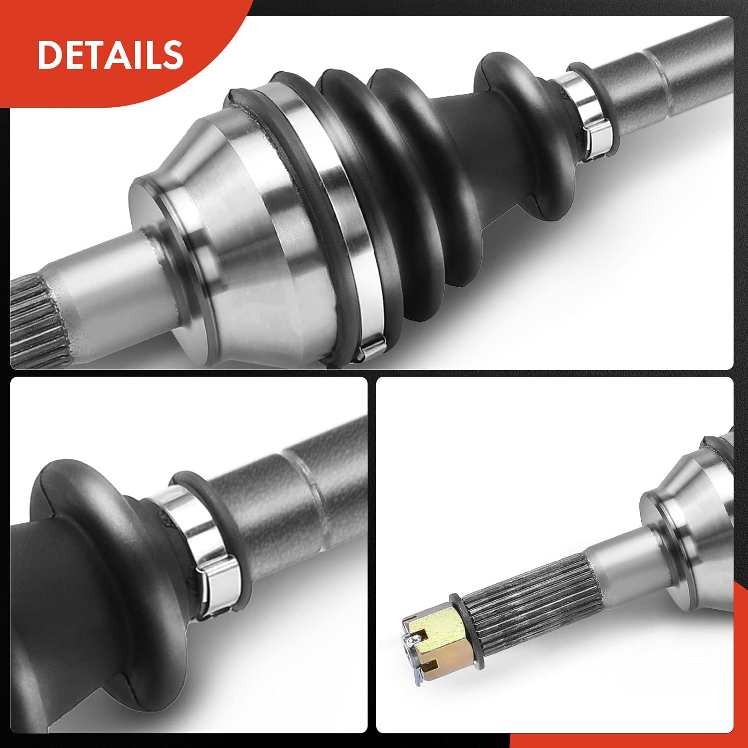 A-Premium Pair (2) Rear CV Axle Shaft Assembly Compatible with Polaris Outlaw 500 2006-2007, Outlaw 525 IRS 2007-2011, Driver and Passenger Side, Replace# 1332429, 1332442