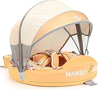 Vista 19 de Mambobaby Más Nuevo Flotador Plegable Comprimible Autoinflable para Bebé con Toldo Solar – Verde