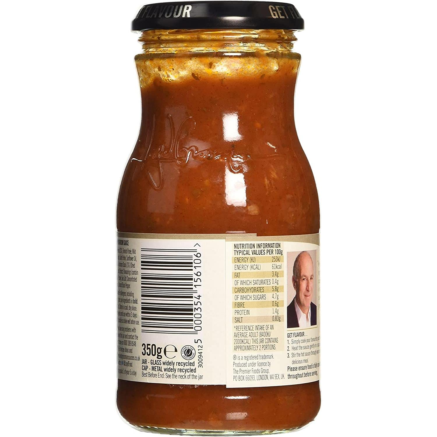 Loyd Grossman Pasta Sauce - Tomato & Wild Mushroom (350g) - Packung mit 6