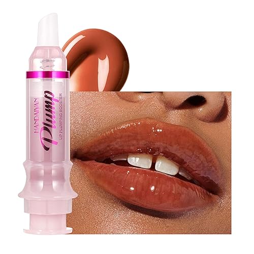 Aceite de labios rellenador con extracto de jengibre fresco - Labios más llenos al instante, brillo labial ultrahidratante y nutritivo, potenciador