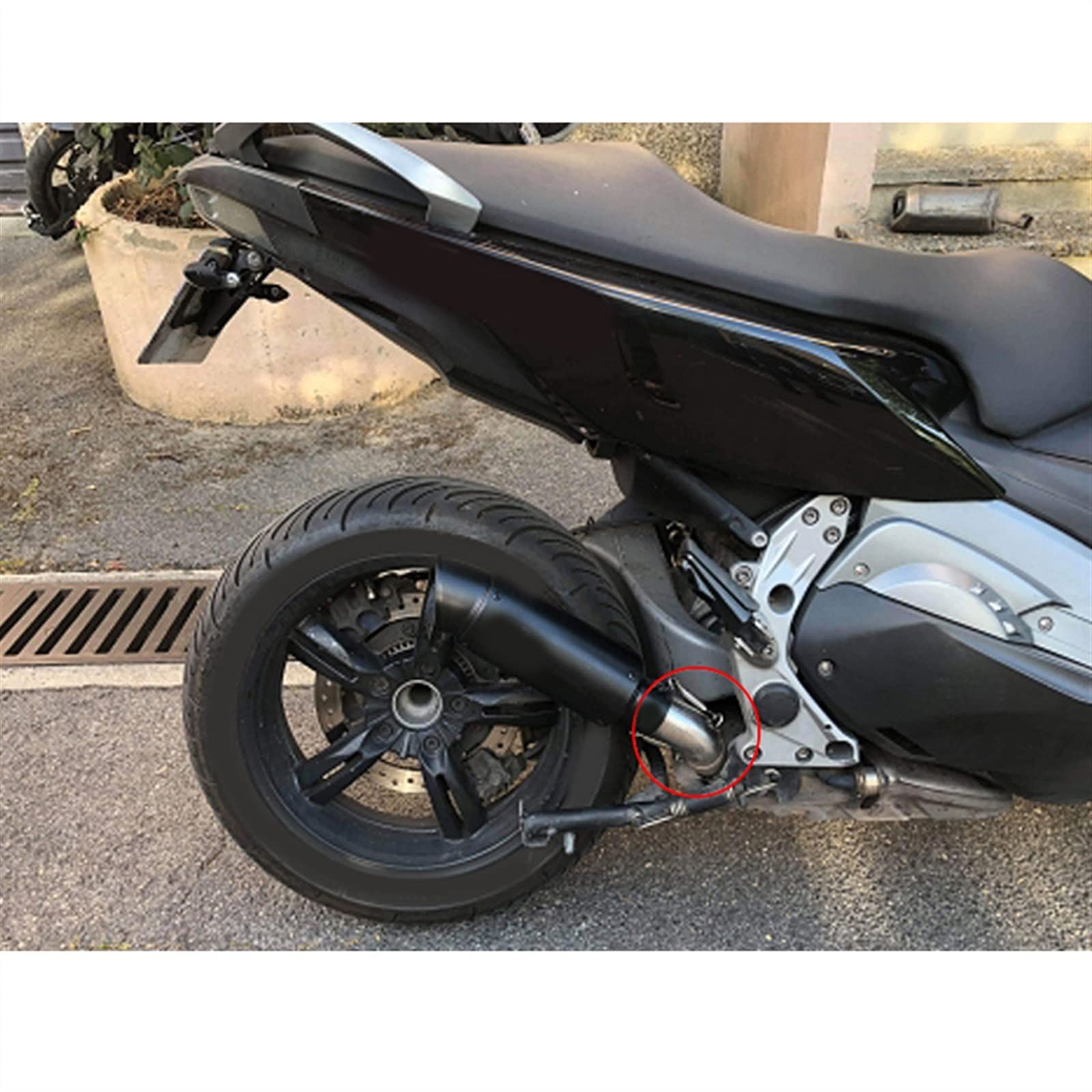 Motorrad Auspuff Mittleren Link Rohr Stecker Carbon Faser Schalldämpfer Für BMW C600 Sport C650GT C650 GT 2012 2013 2014 2015 (Color : F)