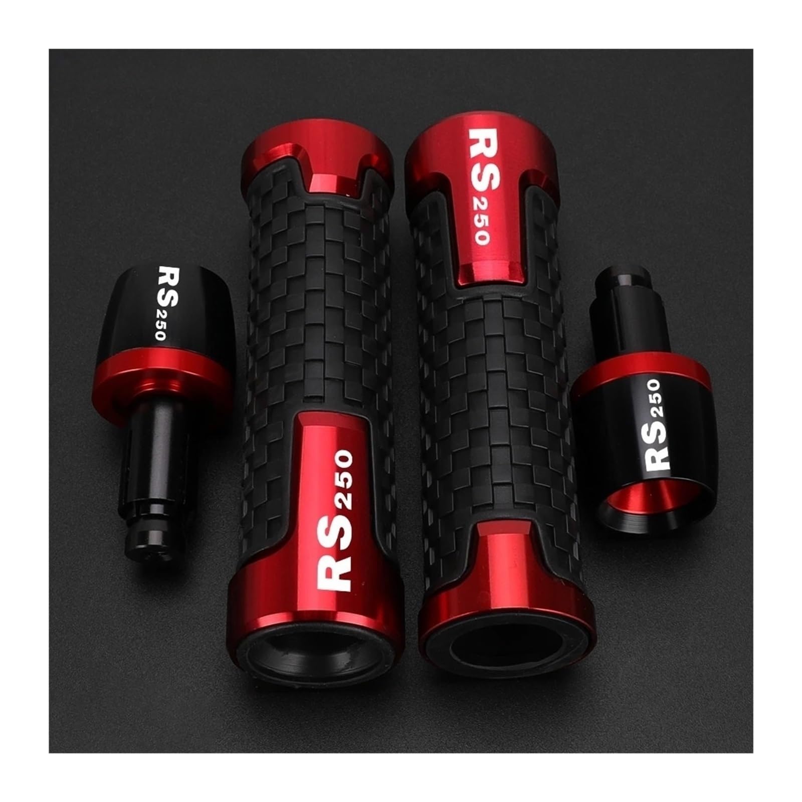 Manopole Manubrio Moto Impugnatura Per RS250 1998-2003 Moto Manopole Manubrio End Caps(07)
