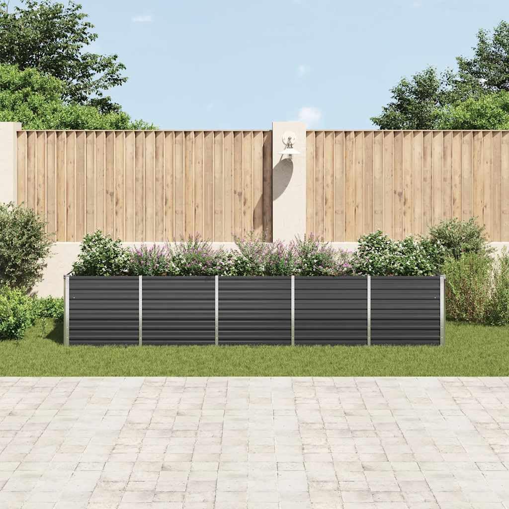 Générique Lit surélevé de Jardin Acier galvanisé 400x80x77 cm Anthracite,Maison & Jardin,Pelouses & Jardins,Jardinage,Pots & Cache-Pots,47063