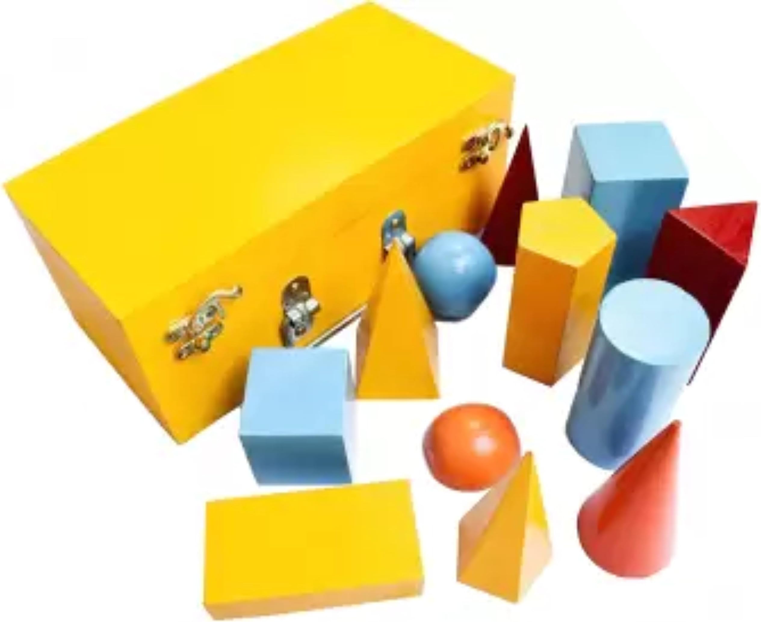Uttam Geometrical Model Figure With Polish (Multicolored) -Set Of 12 Different Shapes For Schools Teacher. 2"X4" (5X10Cm) - Kids