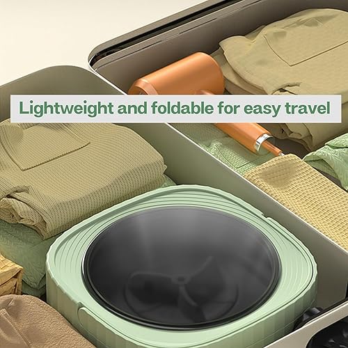 Miniatura 9 de Mini lavadora 10L mejorada con cesta giratoria, lavadora plegable de ropa interior, lavadora portátil para bebés y ropa pequeña, adecuada para el