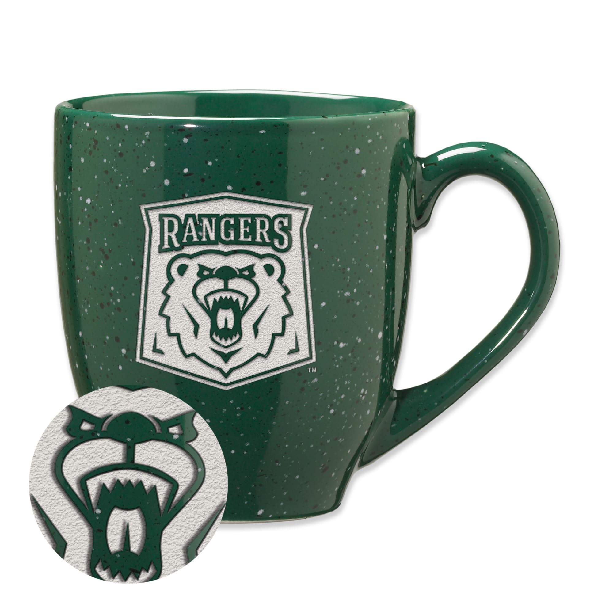 Tasse à café Wisconsin Parkside Rangers Rico Industries en céramique mouchetée de 473 ml