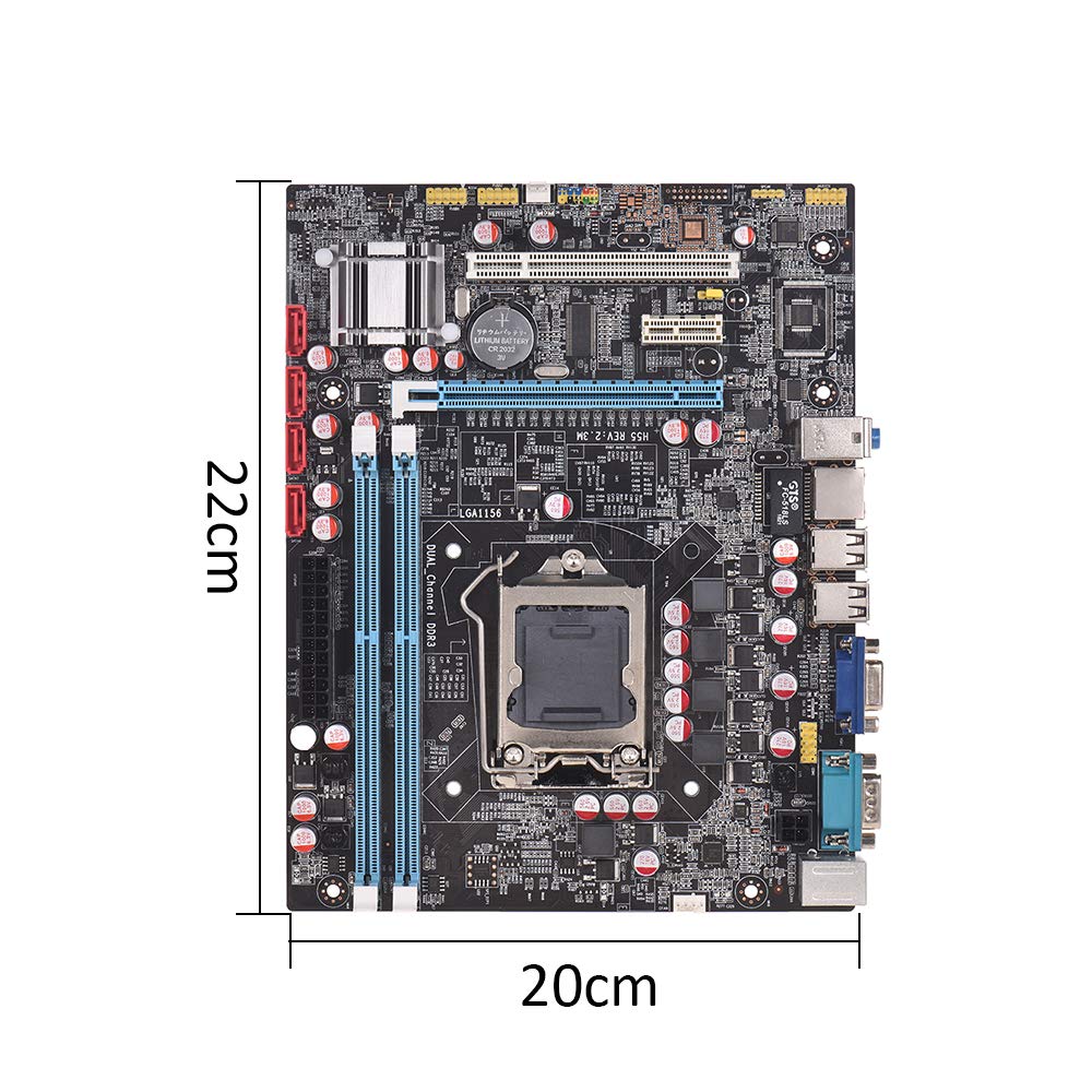 Festnight Motherboard H55 Motherboard Lga1156 Ddr3 Supports I3 I5