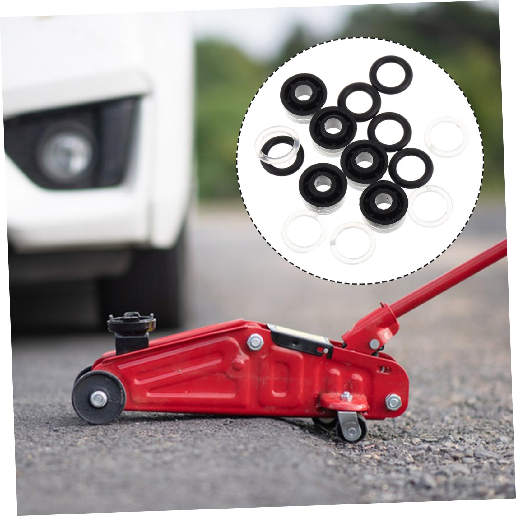 Vaguelly Kit De Réparation Cric Hydraulique 5 Pièces Joints D’Huile pour Cric De Sol Joints D’Ouverture Et Joints en O Remplacement pour Fuite D’Huile Compatibles Vérins Jusqu’À 3 Tonnes