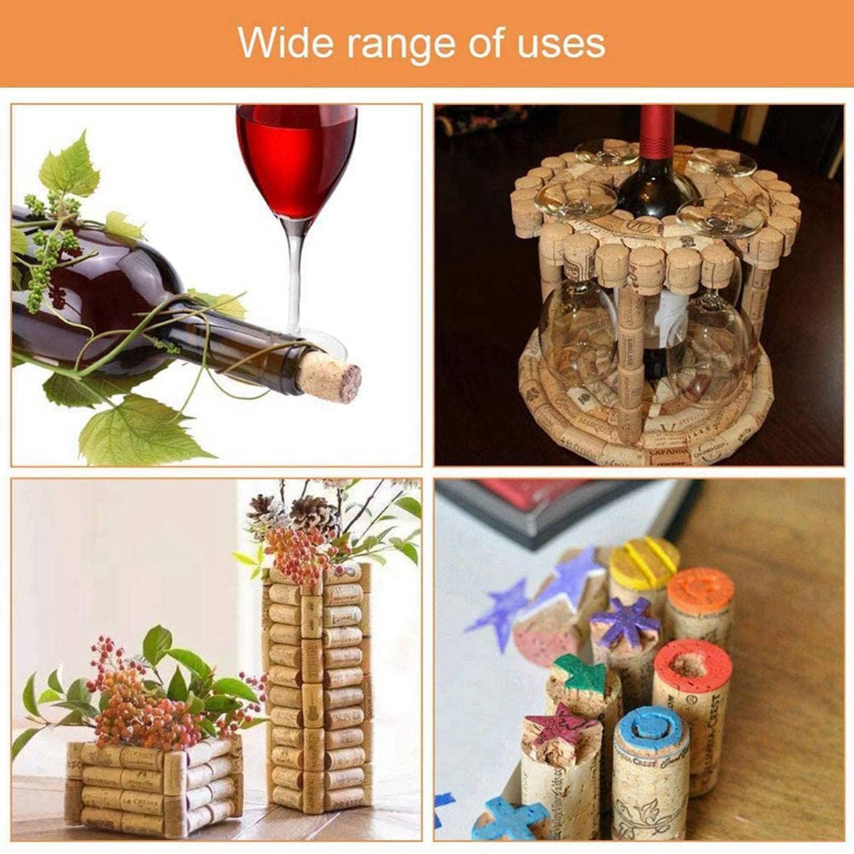 10 tappi per vino, in legno, per bottiglie di vino naturali, per decorazioni e hobby