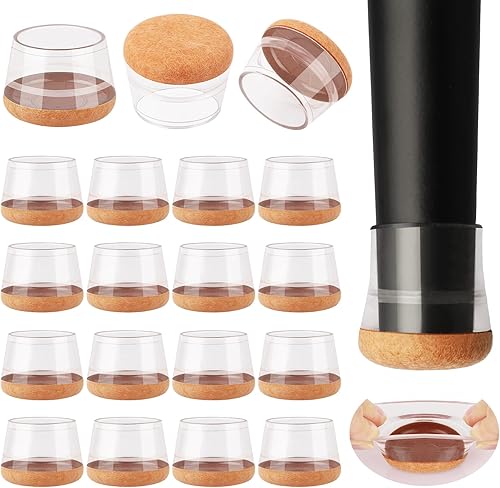 16 protectores de suelo para patas de silla, protectores de silicona para patas de silla para suelos de madera dura, protectores de suelo para