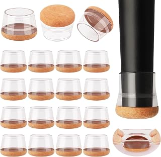 32 Pcs Round Silicone Chair Leg Floor Protectors, Thick & Tear