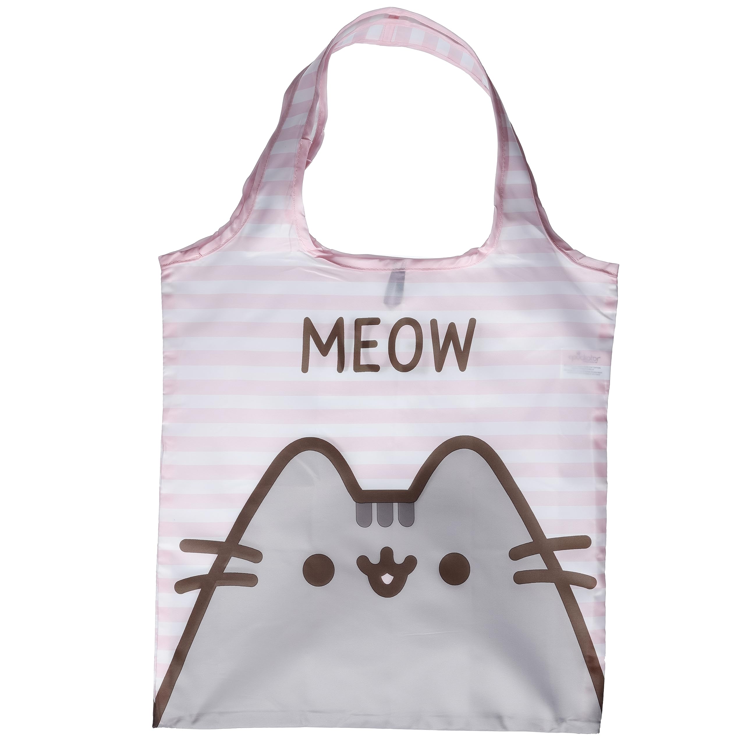 Puckator Foldable Reusable Shopping Bag - Pusheen Cat Design - Folding Shopping Bags - Foldable Tote Bag - Foldaway Shopping Bags - Foldable - Fold Up Bag in Pouch - Family Beach Bag