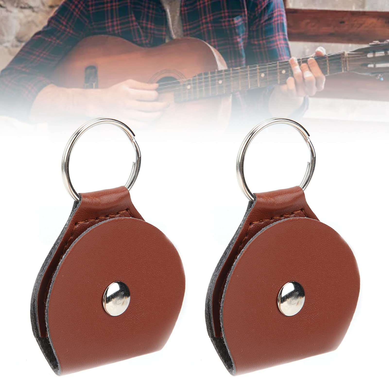 Amazon | ギターピックホルダー、ギターピック用コインに実用的なギターピックケース(brown) | ピック | 楽器・音響機器