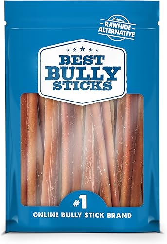 Best Bully Sticks- Palitos de carne seca totalmente naturales golosinas pperros 4-8 pulg Sin granosun solo ingrediente100 carne de res alimentada a Best Bully Sticks- Palitos de carne seca totalmente naturales golosinas pperros 4-8 pulg Sin granosun solo ingrediente100 carne de res alimentada a