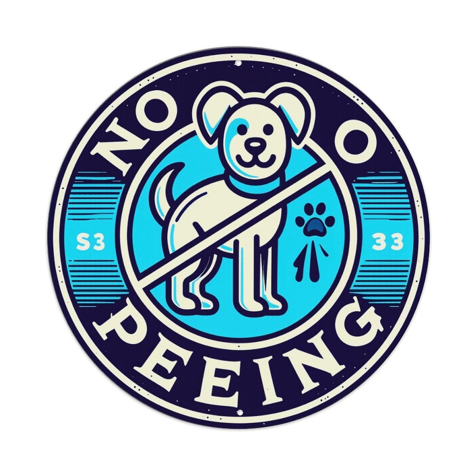 No Peeding Dog Sign Pattern Tin Sign Metal Poster Vintage Metal Signs for Home Man Cave Bar Cafe Kitchen laundry room Wall Decorations Gift 8x8Inch