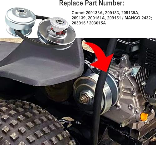 Miniatura 10 de Serie 40 1" Bore Go Kart CVT convertidor de par conductor embrague sustituye a la polea Comet 4044 203015