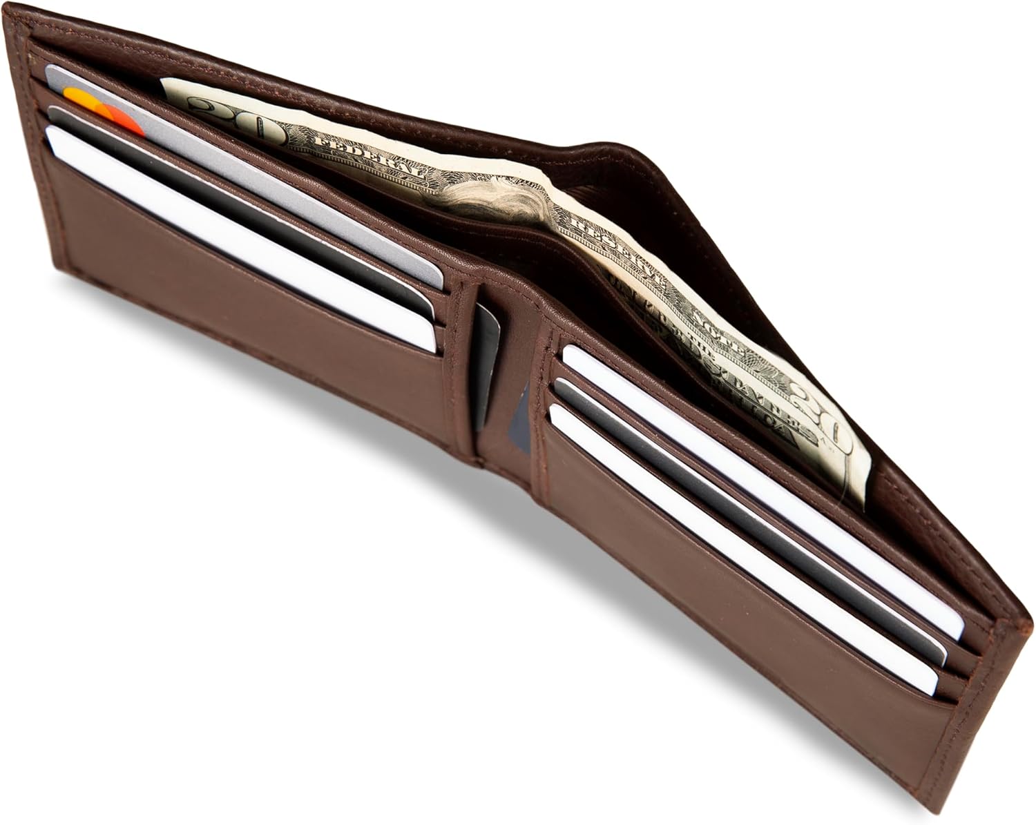 Nautica Men's Bifold Leather Wallet | RFID Blocking | ID Window | Card Slots | Organization | Durable | Stylish - Image 5