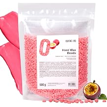 Curacoro Italian Hard Wax Beads 500g, Hair Removal Wax Beans, Passion Fruit | Full Body Hair Removal, Face, Brazilian, Bikini, Legs, Underarms, Skin-Friendly Wax Beads Bulk for Women & Men