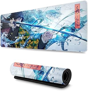 قاعدة ماوس مخصصة بتصميم الانيمي ديمون سلاير للمكتب والمنزل والالعاب 31.5×11.8 بوصة، مطاط بوليستر، من قردو