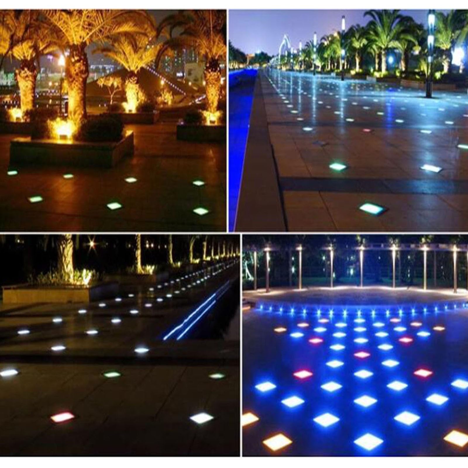 Foco empotrable para Exteriores, Foco LED para Exteriores, luz empotrada para Exteriores, IP66, Resistente al Agua, luz empotrada para Exteriores, Blanco cálido,Warm White-9W